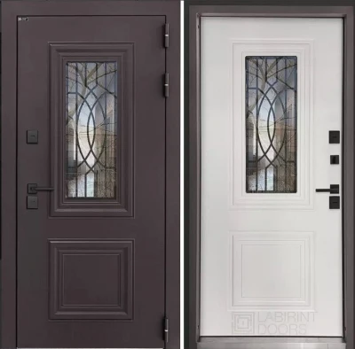 Дверь Сияна коричневая 8019 Термо